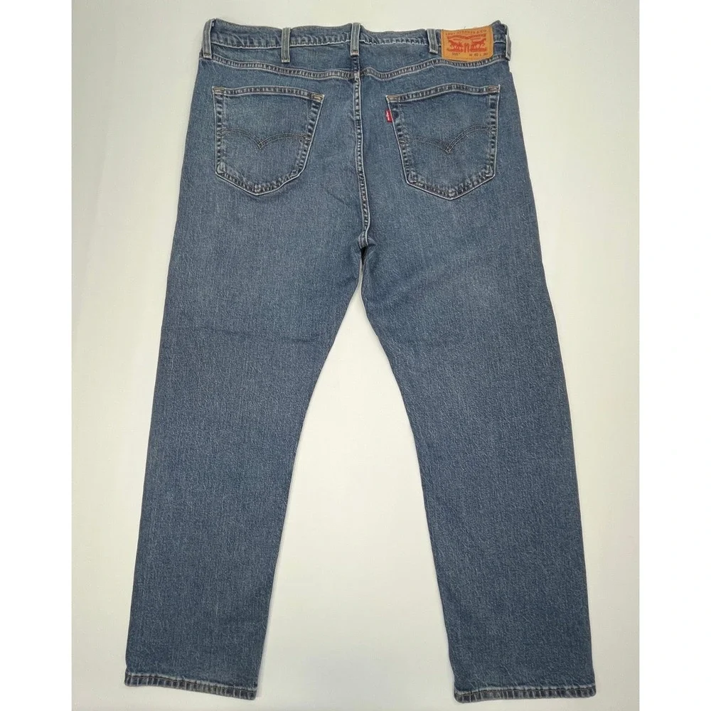 Levi's 505 Regular Fit Jeans Blue 40x30 Classic Denim Straight Leg Streetwear
